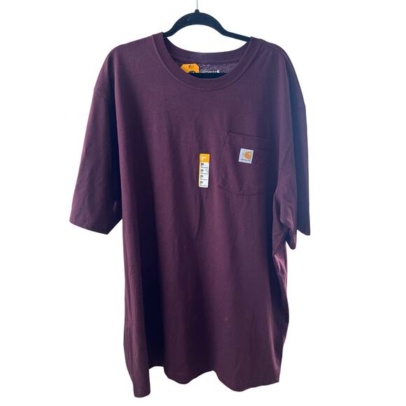 Carhartt Other - Carhartt Maroon Men’s Loose Fit Heavy Weight Short Sleeve Pocket T-Shirt 2XL